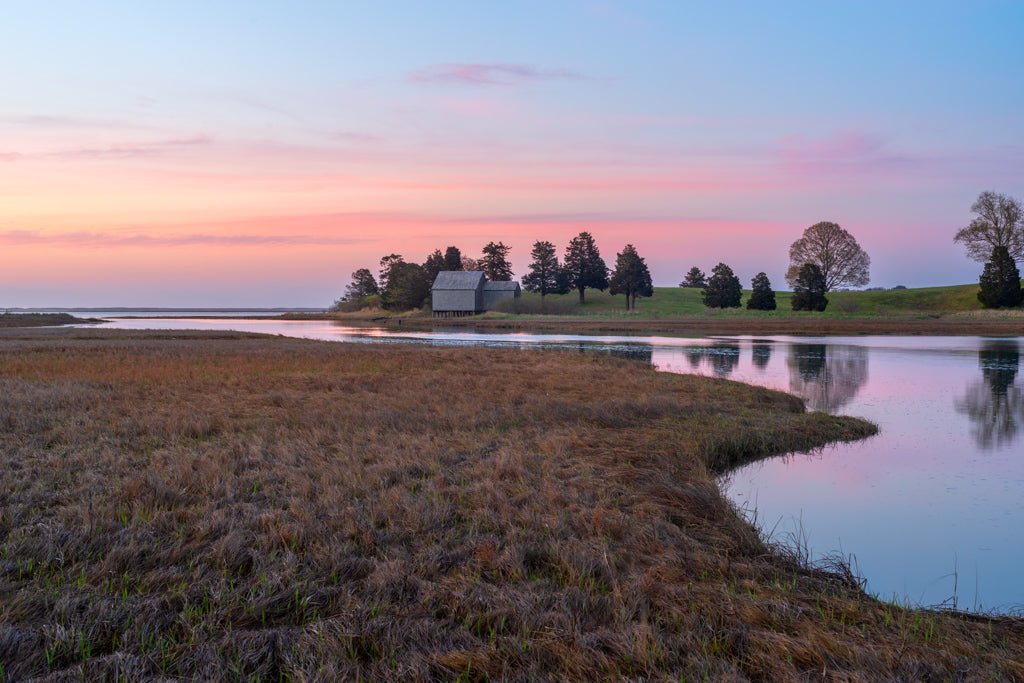 Salt Pond Boathouse Morning - Reflection in a Pool