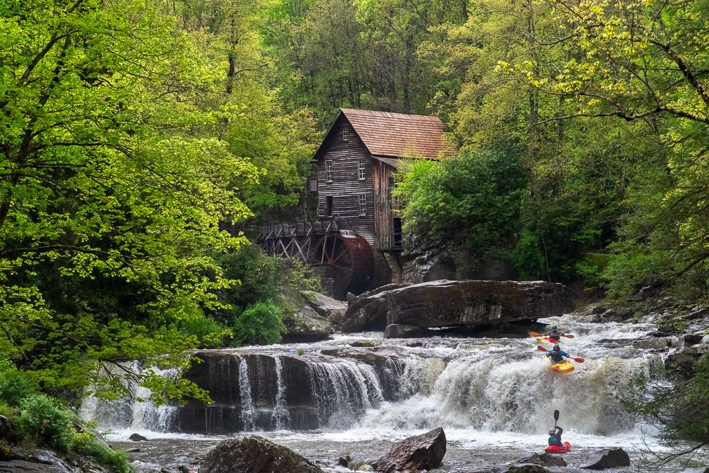 Babcock Grist Mill Kayakers - Reflection in a Pool