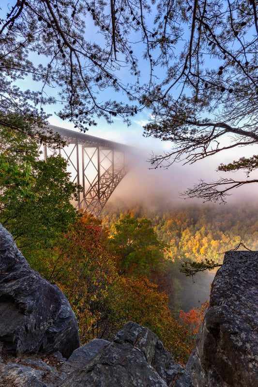 Bridge Buttress Autumn Views Vertical - Reflection in a Pool