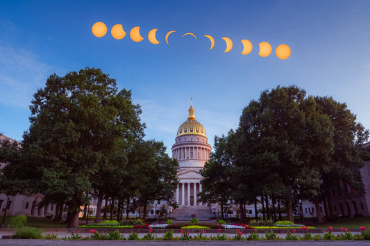Charleston Eclipse - Reflection in a Pool