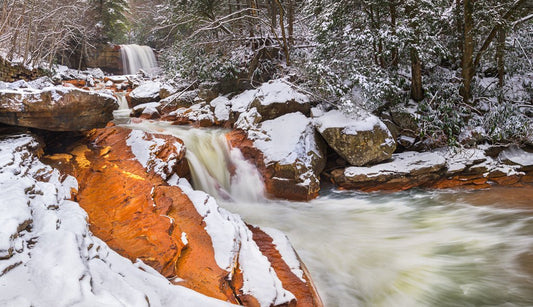 Douglas Falls in Winter - Reflection in a Pool