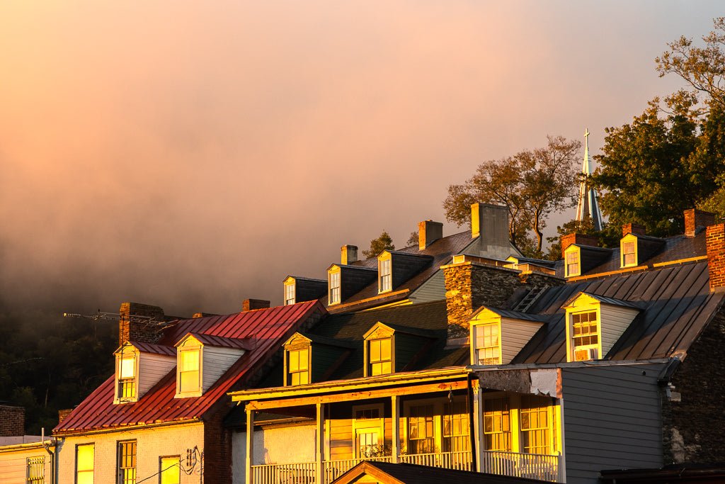 Harpers Ferry Rooftops - Reflection in a Pool
