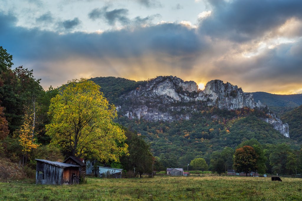 Seneca Rocks Sunrise - Reflection in a Pool