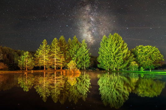 Starlighting in Davis - Reflection in a Pool