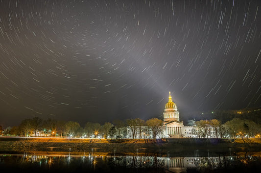 Stars above the Capitol - Reflection in a Pool