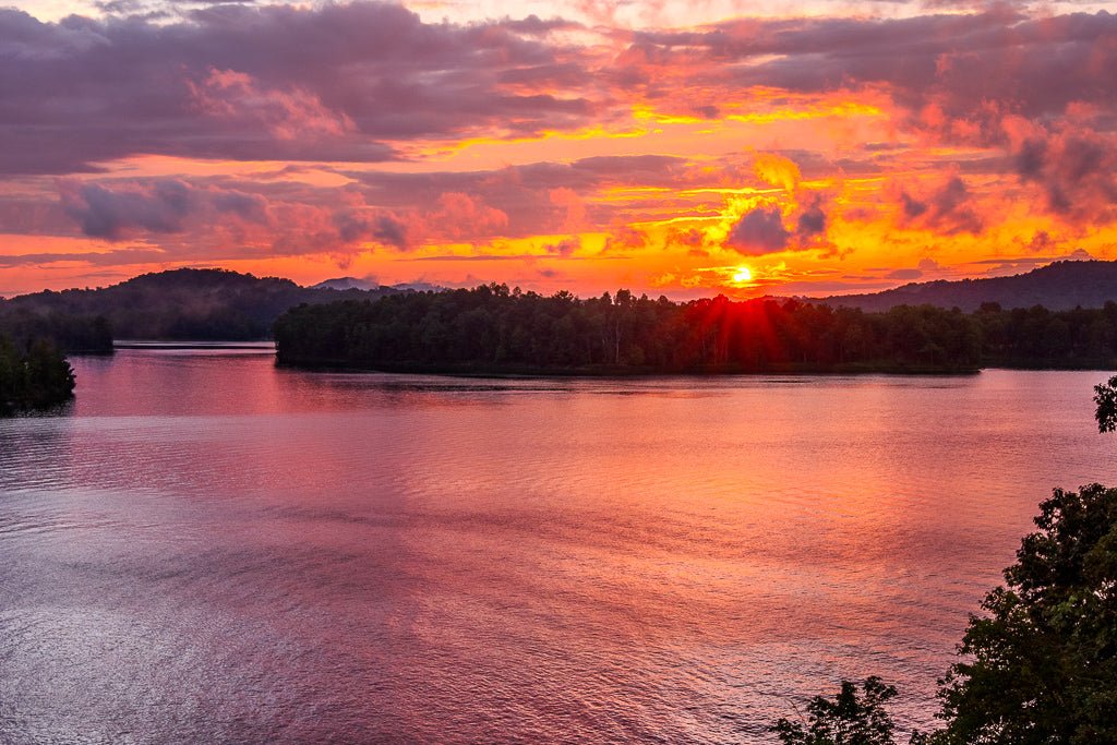 Summersville Lake Sunset - Reflection in a Pool