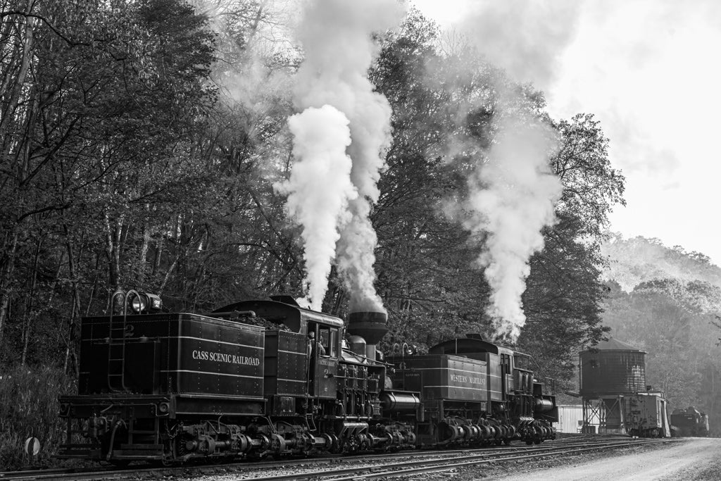 Black & White Steam Engine
