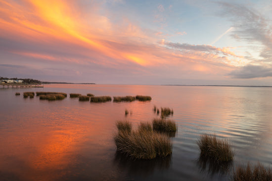 Sunset over the Currituck Sound in Duck, North Carolina