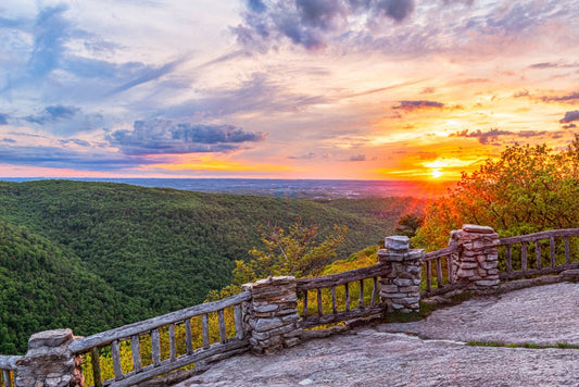Coopers Rock Sunset - Reflection in a Pool