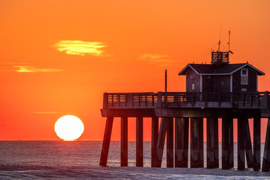 Jennette's Pier Sunrise - Reflection in a Pool