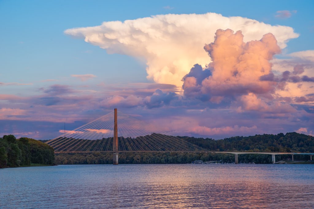 Ohio River Anvil Cloud - Reflection in a Pool