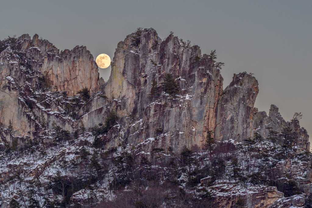 Rocks, Snow and Moon 2 - Reflection in a Pool