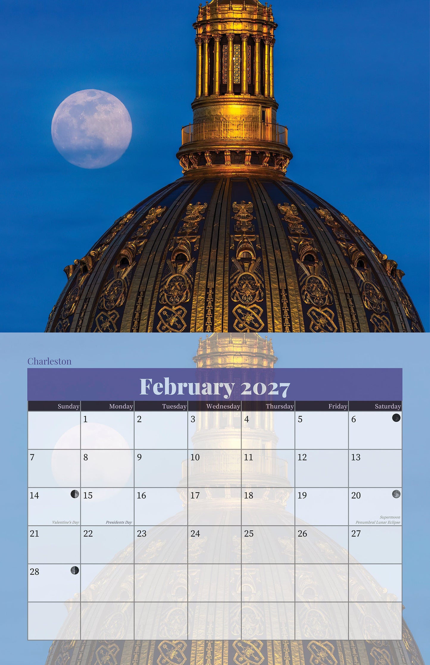 West Virginia Night Skies 2027 Wall Calendar 11x8.5 - WV Photography - Reflection in a Pool