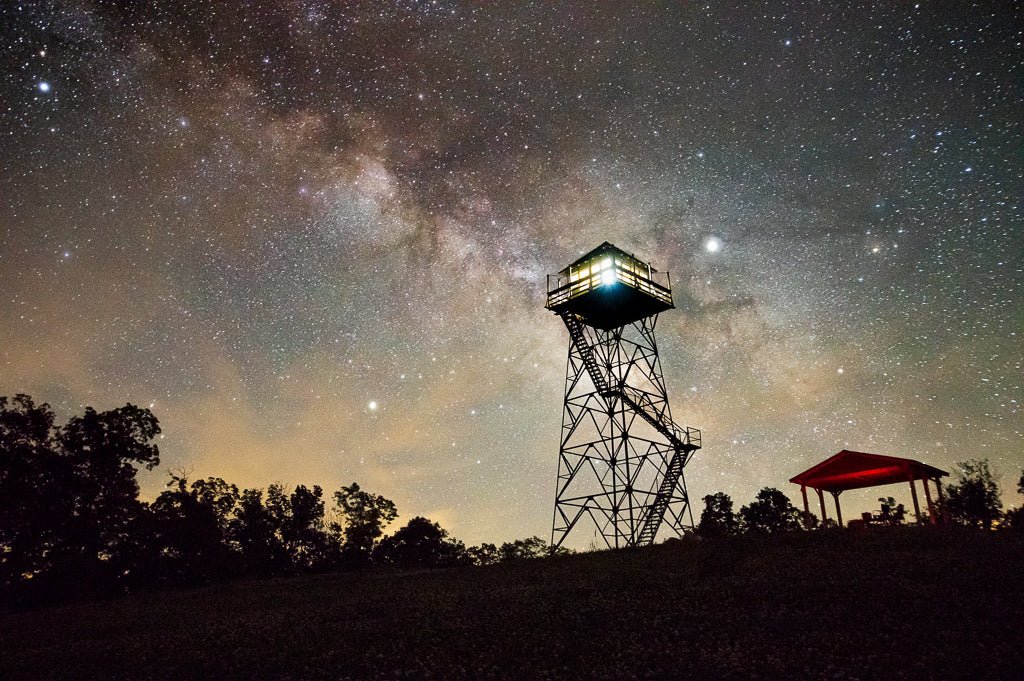 Thorny Mountain Fire Tower Milky Way - Reflection in a Pool