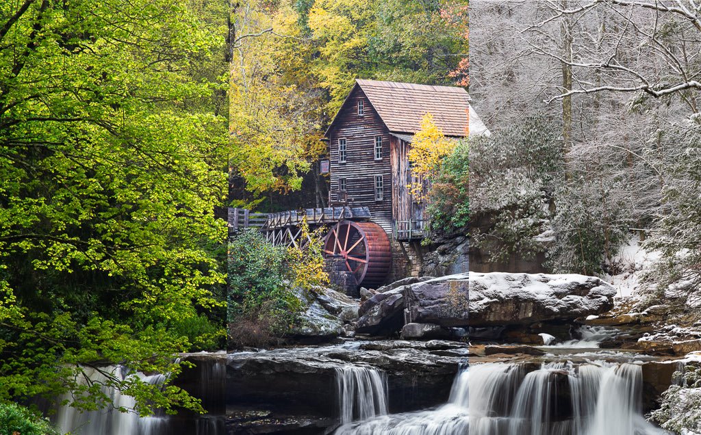 Three Season Grist Mill - Reflection in a Pool