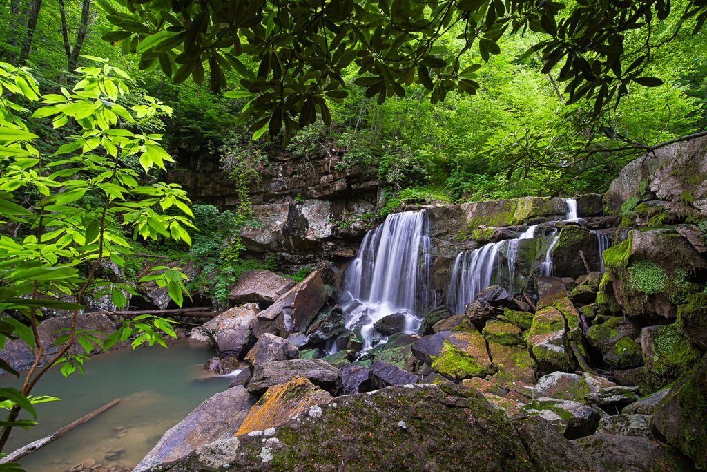 Wolf Creek Falls New River Gorge National Park WV Reflection In A Pool wolf-creek-falls-new-river-gorge-national-park-wv-reflection-in-a-pool